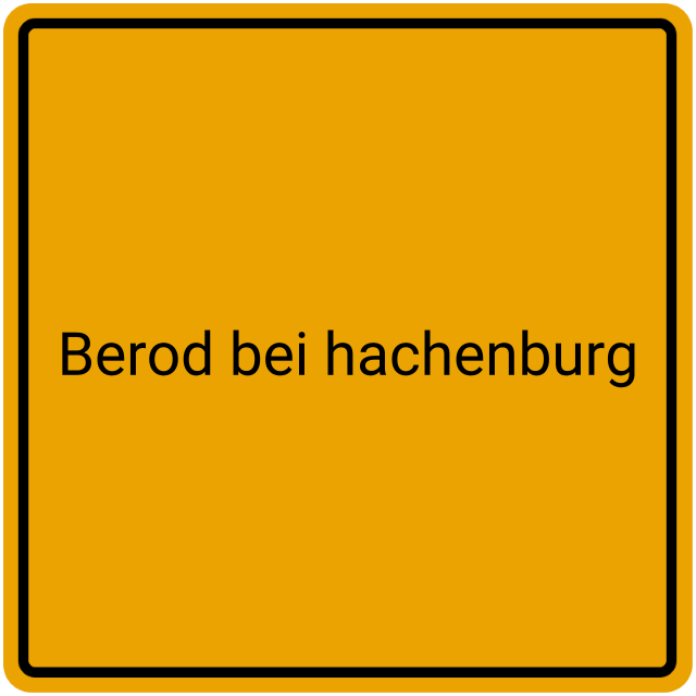 Meldebestätigung Berod bei Hachenburg
